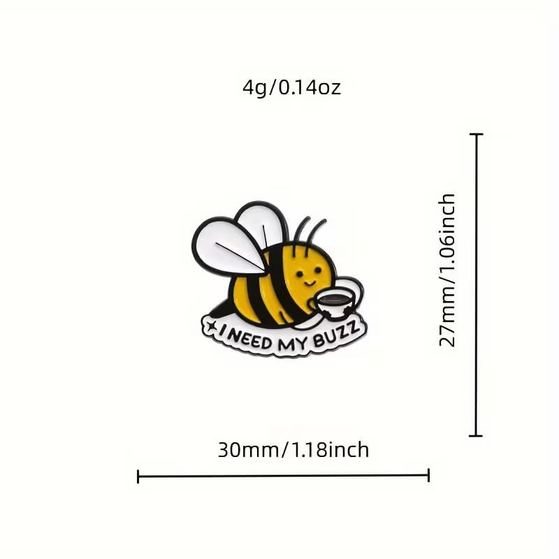 coffee lover bee lapel pin