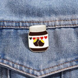 Chocolate Jar Enamel Pin – Cute Food-Themed Accessory