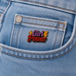 Girl Power Enamel Pin – Colourful Women Empowerment Badge