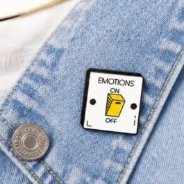 Emotions On Off Yellow Switch Design Enamel Pin