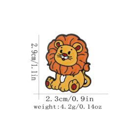 Lion Enamel Pin – Colorful Cartoon Lion Design