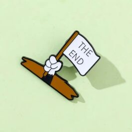 The End Enamel Pin – Funny Flag Design Badge