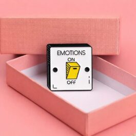 Emotions On Off Yellow Switch Design Enamel Pin