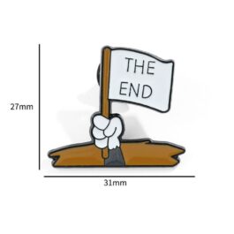 The End Enamel Pin – Funny Flag Design Badge