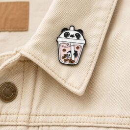 Cute Panda Bubble Tea Enamel Pin for Bags, Jackets & Backpacks