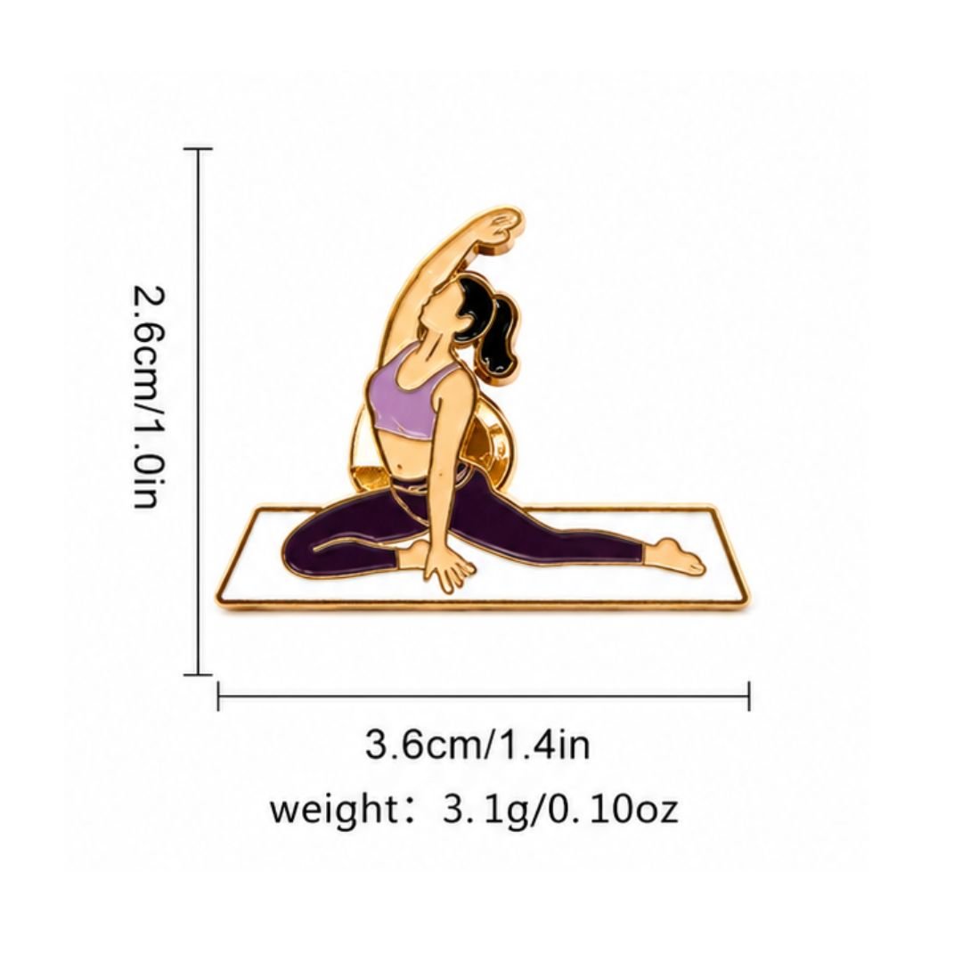 Yoga Pose Enamel Pin – Decorative Accessory for Bags and Clothing - Image 5