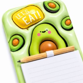 Avocado Magnetic Memo Pad for Kitchen Notes & Grocery Lists