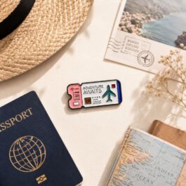 Adventure Awaits Colourful Travel-Themed Enamel Pin