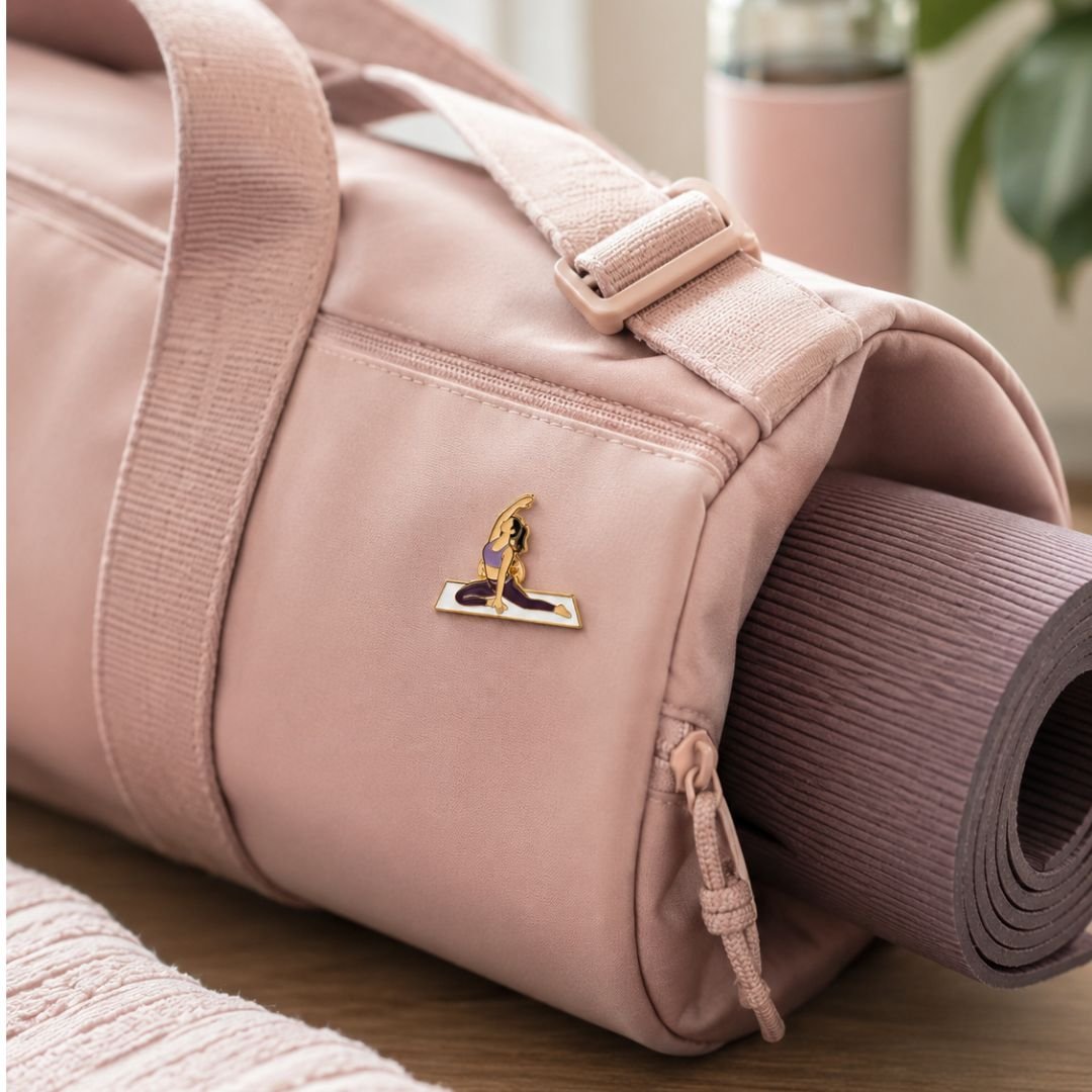 Yoga Pose Enamel Pin – Decorative Accessory for Bags and Clothing - Image 4