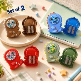 Cute Dinosaur Pencil Sharpener Set of 2 – Assorted Colors