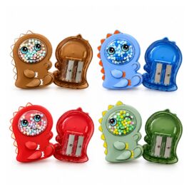 Cute Dinosaur Pencil Sharpener Set of 2 – Assorted Colors